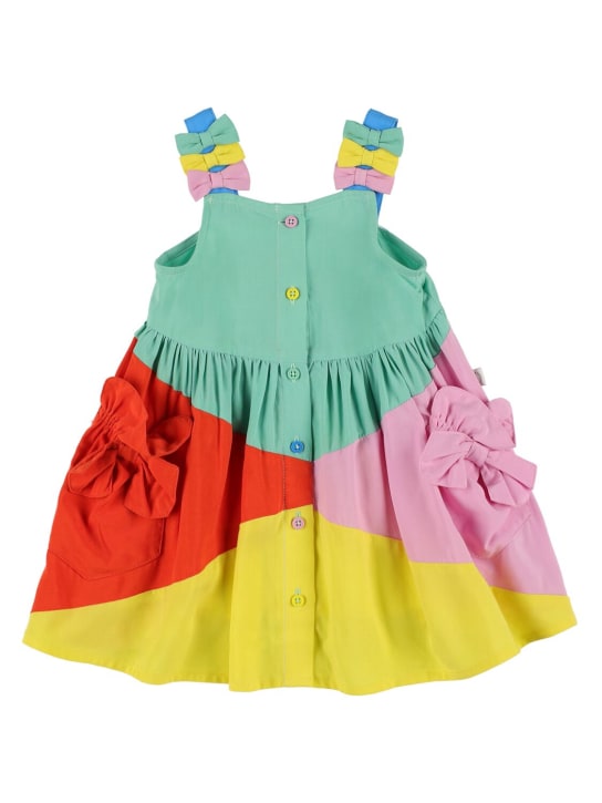 Stella Mccartney Kids: Vestito in viscosa color block - Multicolore - kids-girls_0 | Luisa Via Roma