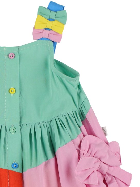 Stella Mccartney Kids: Robe en viscose color-block - Multicolore - kids-girls_1 | Luisa Via Roma