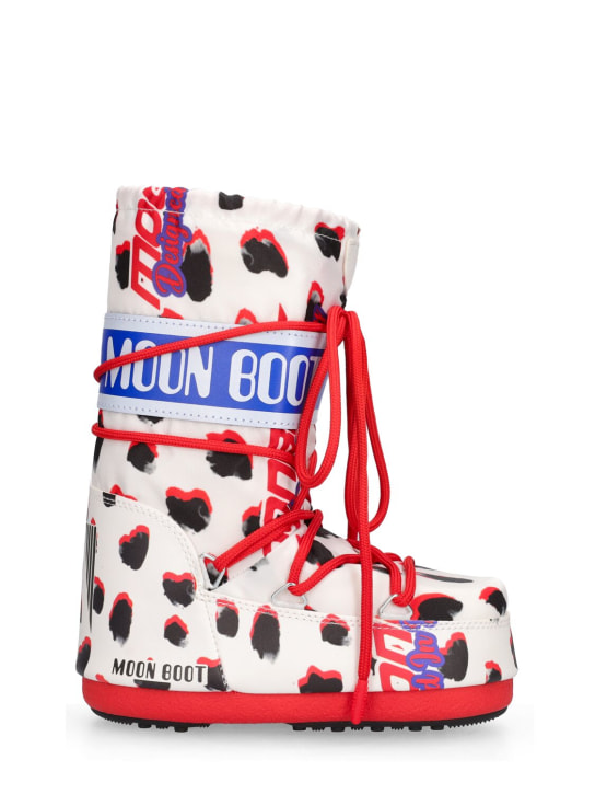 Moon Boot: Stivali da neve alti Icon Dalmatian in nylon - Multicolore - kids-boys_0 | Luisa Via Roma