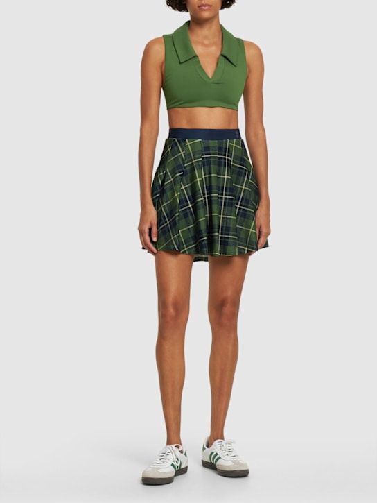 Weworewhat: Falda pantalón plisada Tennis con cintura alta - Verde - women_1 | Luisa Via Roma