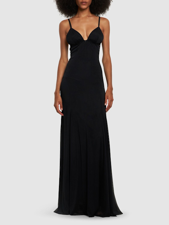 Long tulle slip dress - Thumbnail 2