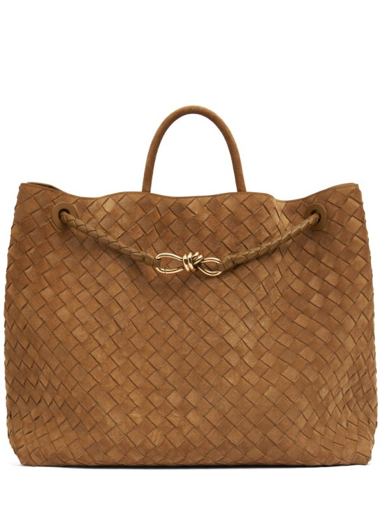 Bottega Veneta: Large Andiamo leather top handle bag - Acorn - women_0 | Luisa Via Roma