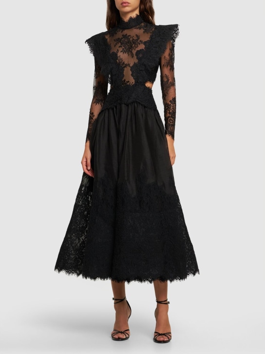 Zimmermann: Sensory Lace linen & silk gown - women_1 | Luisa Via Roma