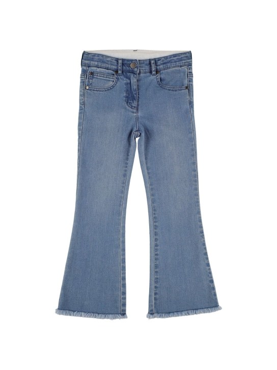 Stella Mccartney Kids: Jeans de denim de algodón stretch - Denim - kids-girls_0 | Luisa Via Roma