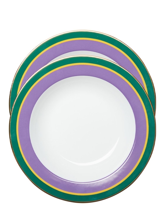 La Double J: Plato de sopa y plato llano Rainbow - Rainbow Viola - ecraft_0 | Luisa Via Roma