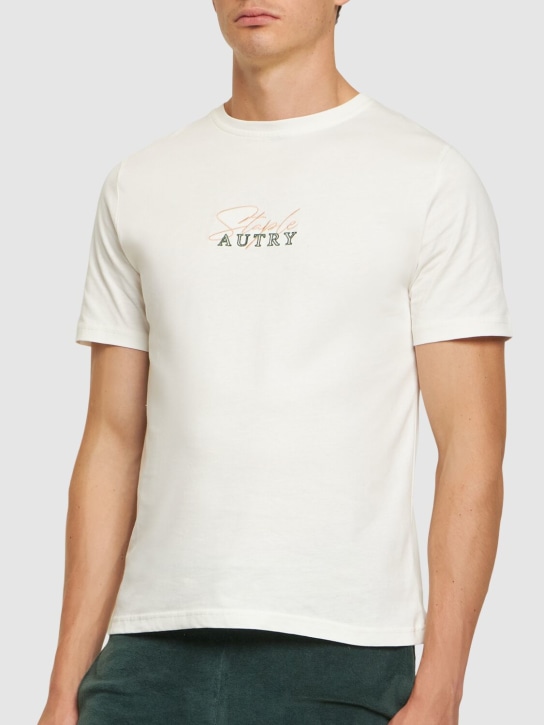 Autry: Staple cotton t-shirt - men_2 | Luisa Via Roma