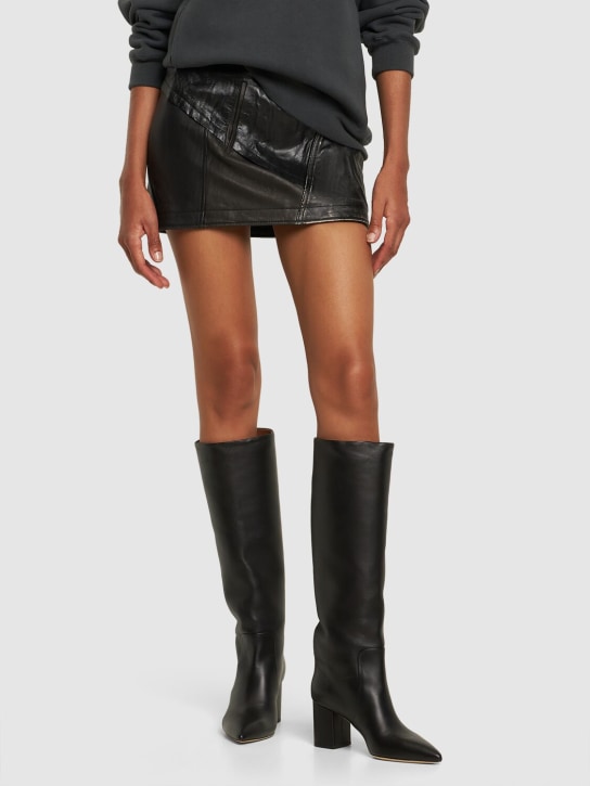 Paris Texas: 70mm Anja leather boots - Black - women_1 | Luisa Via Roma