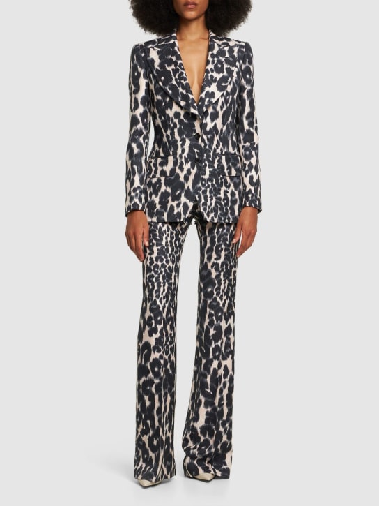 Leo hopsack print fitted jacket - Thumbnail 2