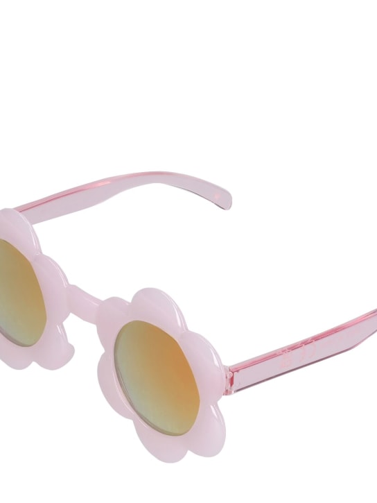 Molo: Flower polycarbonate sunglasses - Pink/Orange - kids-girls_1 | Luisa Via Roma