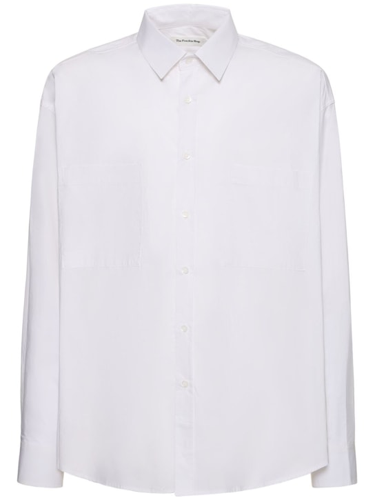 The Frankie Shop: Gus oversize cotton shirt - Beyaz - men_0 | Luisa Via Roma