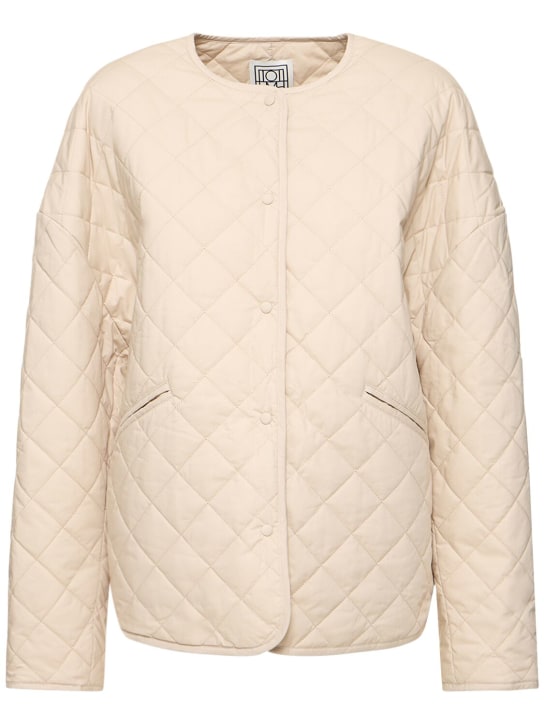 Toteme: Quilted cotton jacket - Beyaz - women_0 | Luisa Via Roma