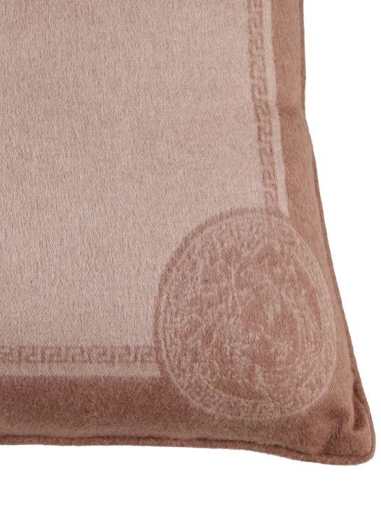 Versace: Medusa cushion - Chocolate - ecraft_1 | Luisa Via Roma