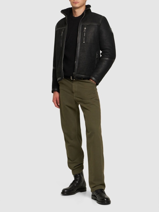 Belstaff: Tundra lightweight shearling jacket - men_1 | Luisa Via Roma