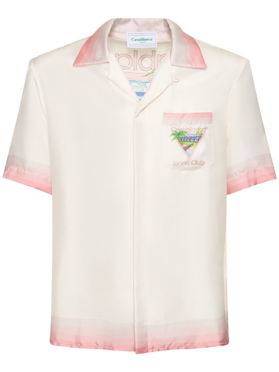 Casablanca: Tennis Club printed silk shirt - men_1 | Luisa Via Roma