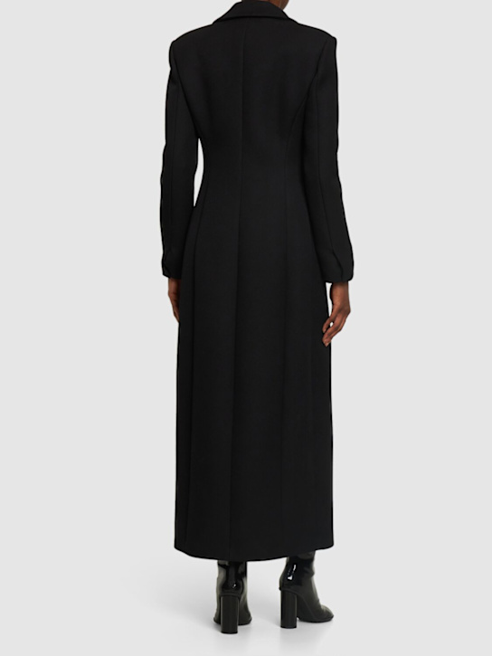 Valentino: Cappotto in misto lana - Nero - women_2 | Luisa Via Roma