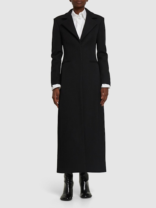 Valentino: Cappotto in misto lana - Nero - women_1 | Luisa Via Roma