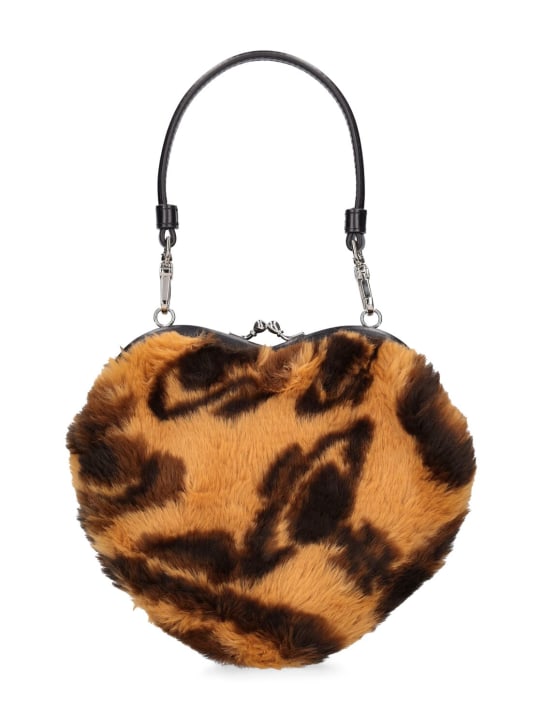 Vivienne Westwood: Belle Heart Frame faux fur bag - women_0 | Luisa Via Roma