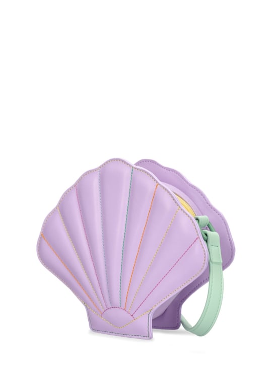 Stella Mccartney Kids: Seashell faux leather shoulder bag - Purple - kids-girls_1 | Luisa Via Roma