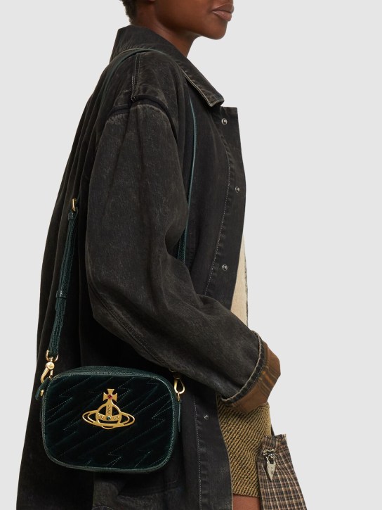 Vivienne Westwood: Anna velvet camera bag - women_1 | Luisa Via Roma