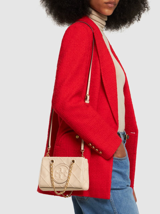 Tory Burch: Mini Fleming soft leather top handle bag - New Cream - women_1 | Luisa Via Roma