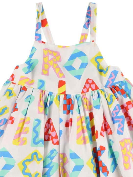 Stella Mccartney Kids: Organic cotton all over printed dress - Beyaz - kids-girls_1 | Luisa Via Roma
