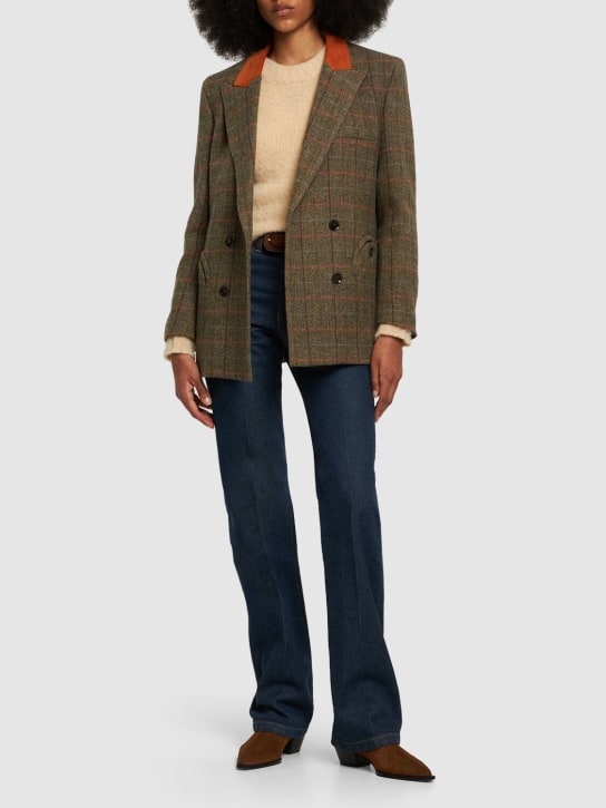 Blazé Milano: Everynight wool blazer - Brown/Multi - women_1 | Luisa Via Roma