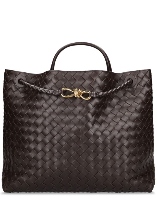 Bottega Veneta: Large Andiamo leather top handle bag - women_0 | Luisa Via Roma
