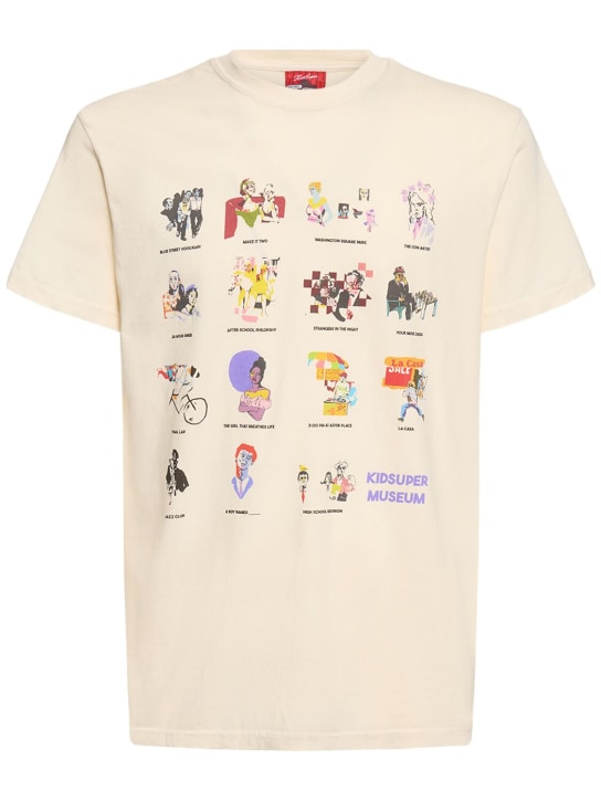 KidSuper Studios: T-shirt en coton Kidsuper Museum - Blanc - men_0 | Luisa Via Roma