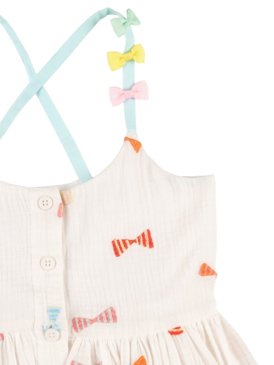 Stella Mccartney Kids: Organic cotton embroidered dress - Beyaz - kids-girls_1 | Luisa Via Roma