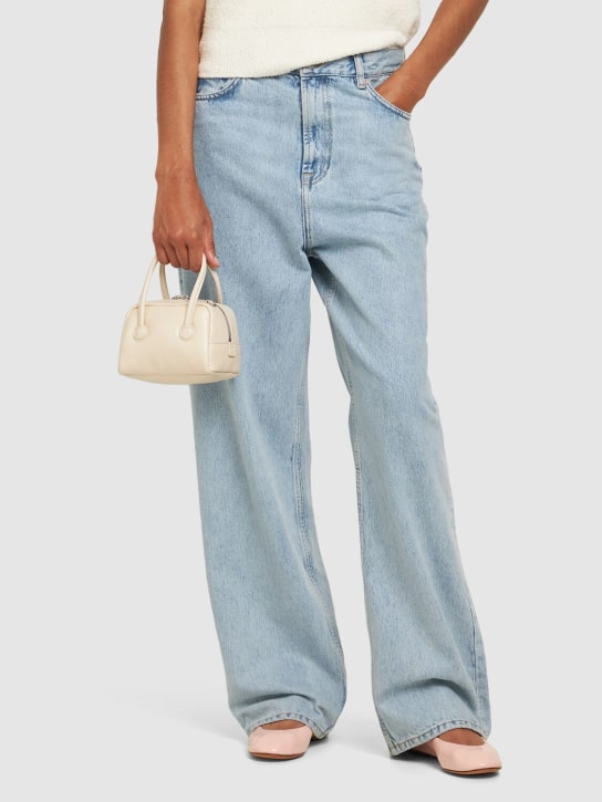 Marge Sherwood: Mini padded soft leather top handle bag - Ecru Plain - women_1 | Luisa Via Roma
