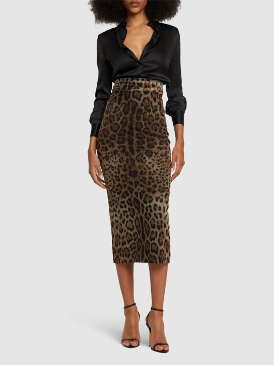 Dolce&Gabbana: LVR Exclusive - Jupe taille haute en tulle - Multicolore - women_1 | Luisa Via Roma