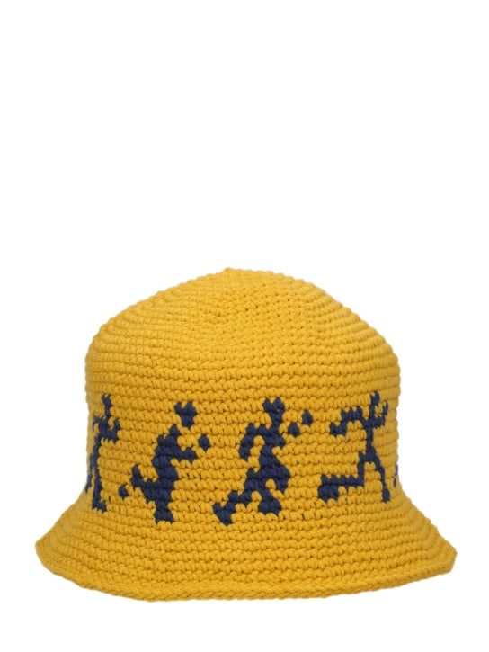 KidSuper Studios: Running Guys cotton crochet hat - men_0 | Luisa Via Roma