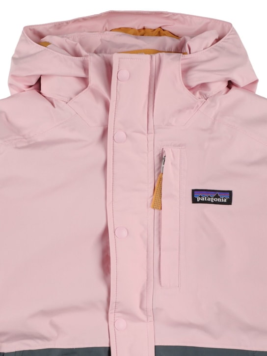 Patagonia: Recycled nylon snow jacket - Pink/Green - kids-girls_1 | Luisa Via Roma