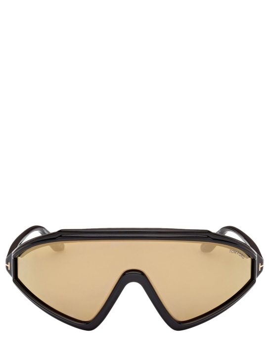 Tom Ford: Lorna mask sunglasses - Black/Brown - men_0 | Luisa Via Roma