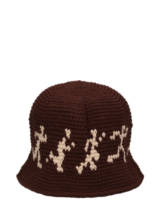 KidSuper Studios: Running Guys cotton crochet hat - men_0 | Luisa Via Roma