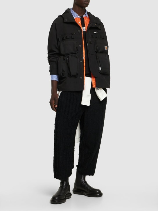 JUNYA WATANABE: Carhartt logo nylon jacket w/hood - men_1 | Luisa Via Roma