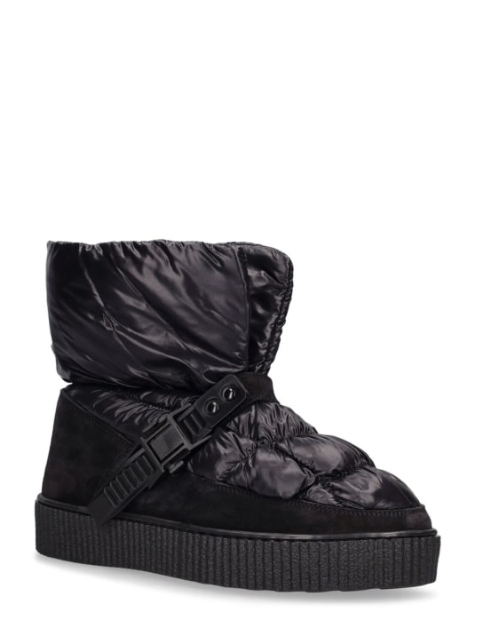 Khrisjoy: Nylon & leather snow boots - Black - kids-boys_1 | Luisa Via Roma