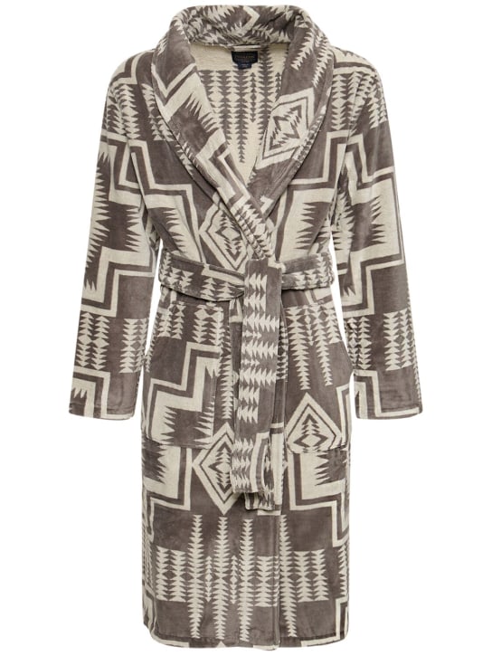 Pendleton Woolen Mills: Harding Grey bathrobe - Gri - ecraft_0 | Luisa Via Roma