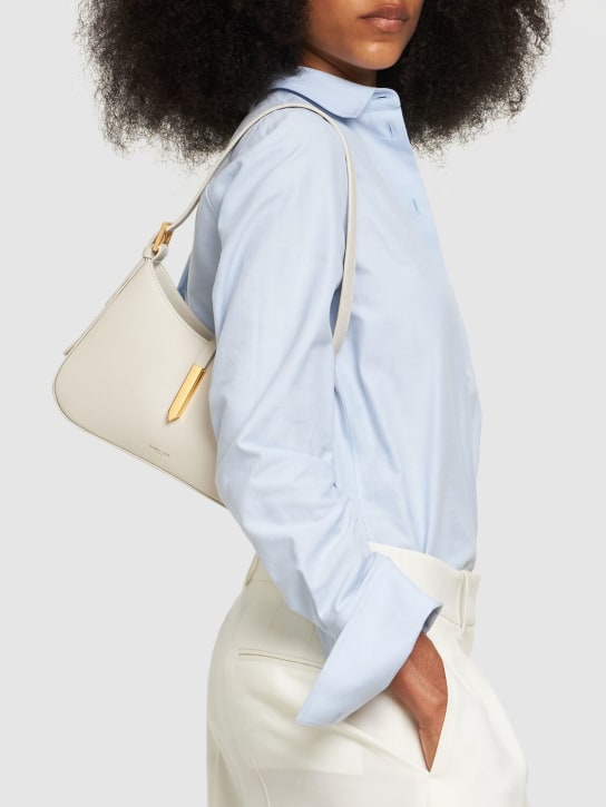 DeMellier: Tokyo smooth leather shoulder bag - Off White - women_1 | Luisa Via Roma