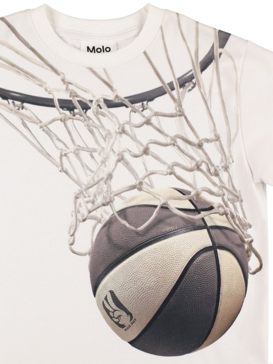 Molo: T-shirt en coton biologique imprimé basket - kids-boys_1 | Luisa Via Roma