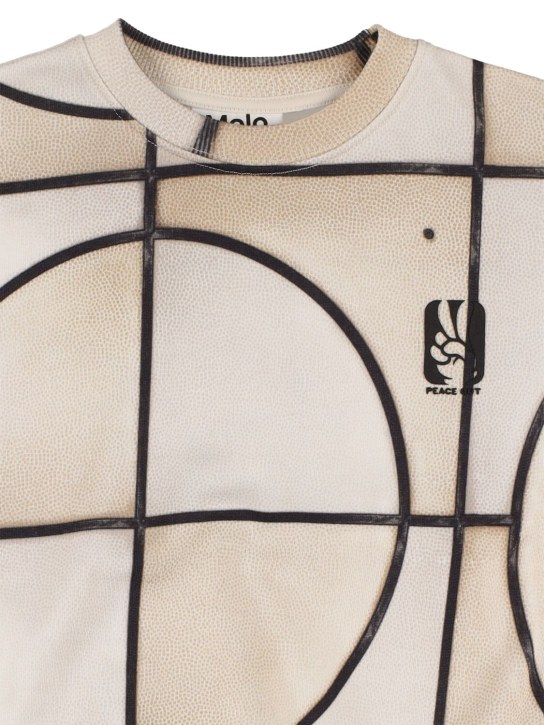 Molo: Basket print organic cotton sweatshirt - Multicolor - kids-boys_1 | Luisa Via Roma