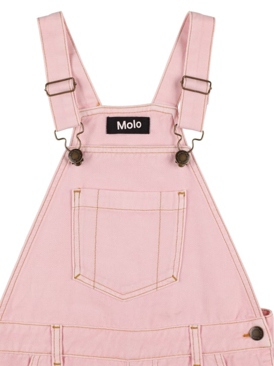 Molo: Cotton & viscose denim dress - Pink - kids-girls_1 | Luisa Via Roma