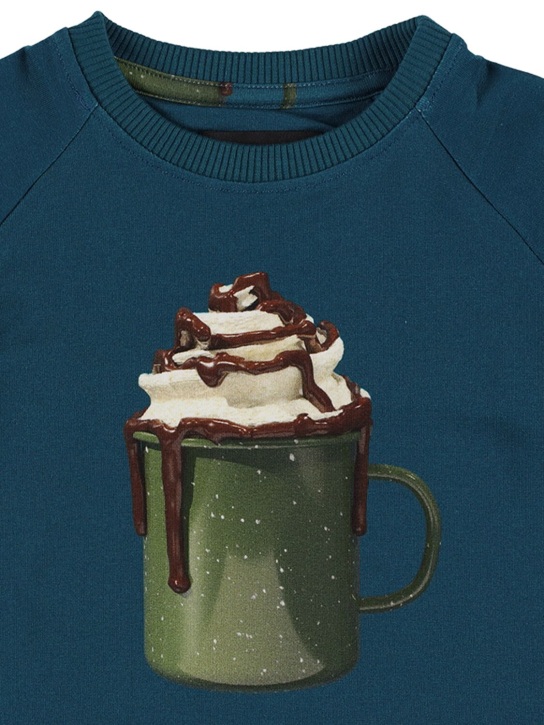 Snurk: Hot Choco organic cotton sweatshirt - Navy - kids-girls_1 | Luisa Via Roma