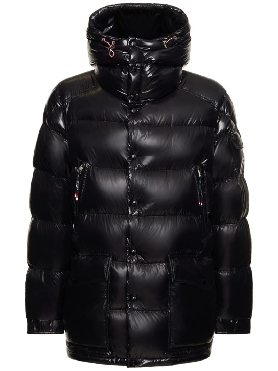 Moncler: Chiablese shiny nylon down parka jacket - Black - men_0 | Luisa Via Roma