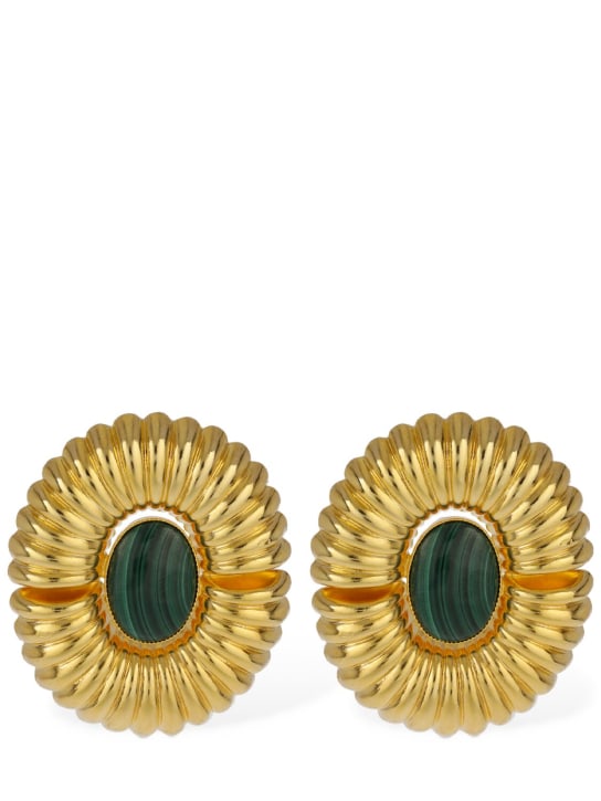 Destree: Sonia Sun stud earrings - Gold/Green - women_0 | Luisa Via Roma