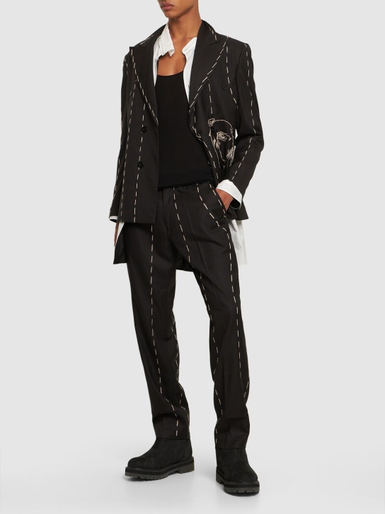 KidSuper Studios: Embroidered suit pants - men_1 | Luisa Via Roma