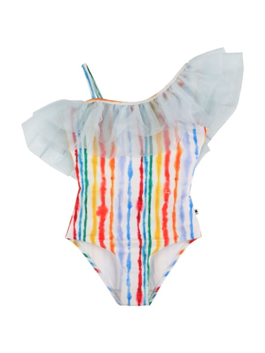 Molo: Recycled Lycra one piece swimsuit - Renkli - kids-girls_0 | Luisa Via Roma