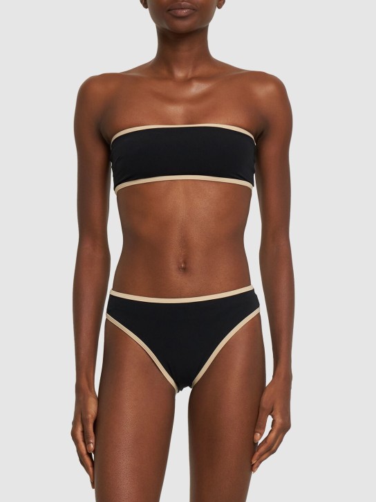 Toteme: Bandeau bikini top - Black - women_1 | Luisa Via Roma