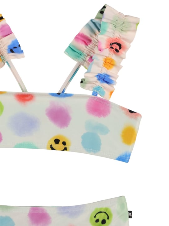 Molo: Smile print recycled Lycra bikini - Multicolor - kids-girls_1 | Luisa Via Roma