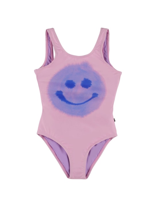Molo: Recycled Lycra one piece swimsuit - Pink - kids-girls_0 | Luisa Via Roma